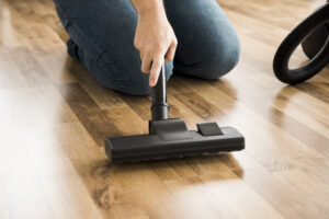 Concept Man Cleaning His Home