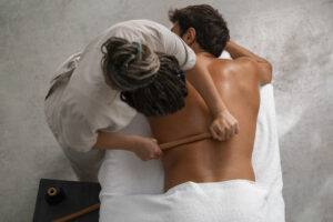 Top View Woman Working Spa